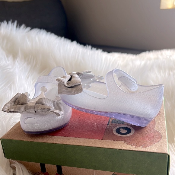 Mini Melissa Ultra Girl Princess Clear Glitter Shoes size 5 infant - Picture 3 of 6
